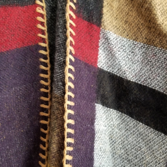 Forever 21 Woven Heart Color Block Poncho - Picture 5 of 6